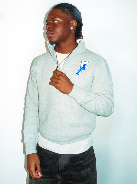 Grey Quarter Zip